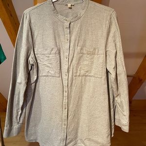 COPY - Sterling gray Eileen fisher organic flannel long sleeve tunic